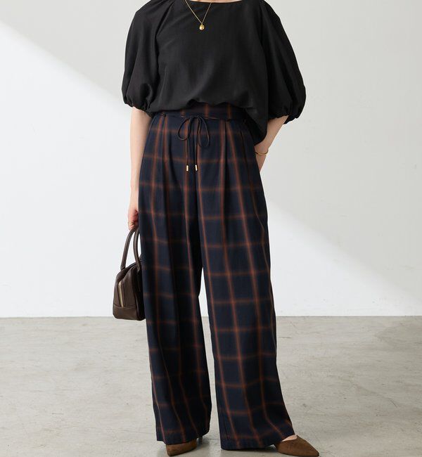  「チェックタックパンツ」|チノ|