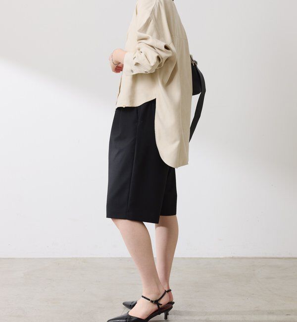  「スエードタッチバックロングシャツ」|シャツ・ブラウス|