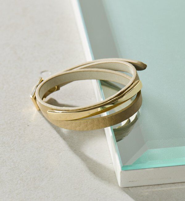  「【PAPILLONNER/パピヨネ】レザーベルトブレスレット」|リング|ゴールド