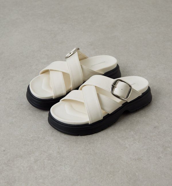  「【PAPILLONNER/パピヨネ】ベルトクロスサンダル」|その他|