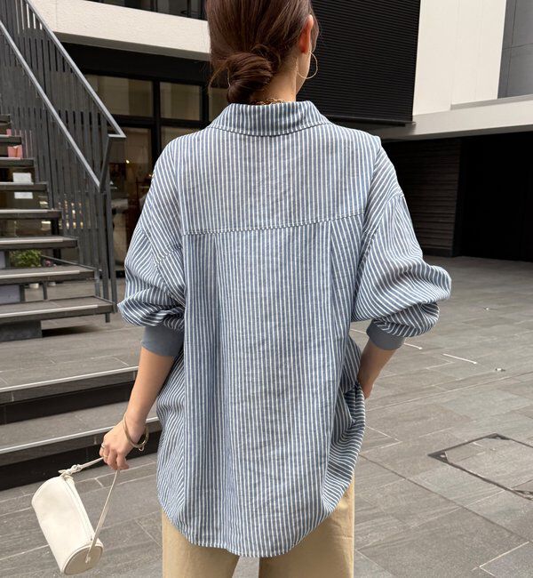  「袖リブシアーデニムシャツ」|シャツ・ブラウス|