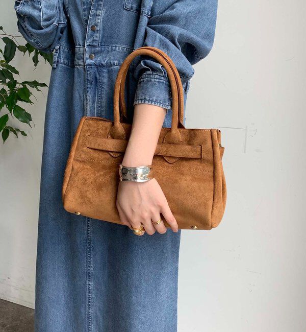  「フェイクスエードスクエアバッグ」|トートバッグ|