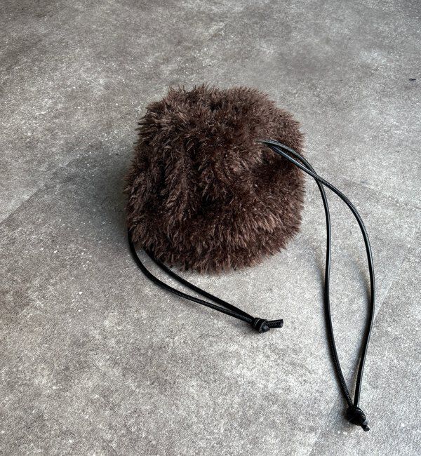  「シャギー巾着バッグ」|トートバッグ|