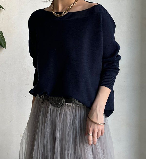  「ボートネックプルオーバー」|ニット・セーター|
