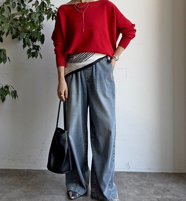  「ボートネックプルオーバー」|ニット・セーター|