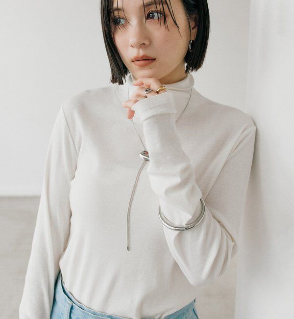  「ガーゼフライスタートルカットソー」|Tシャツ・カットソー|オフホワイト