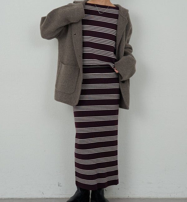  「【HERITANOVUM】ニットフーディコート」|その他|