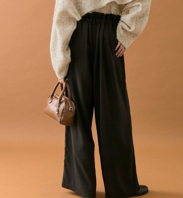  「【オールシーズン対応/WEB限定アイボリー】フリルイージーパンツ」|チノ|