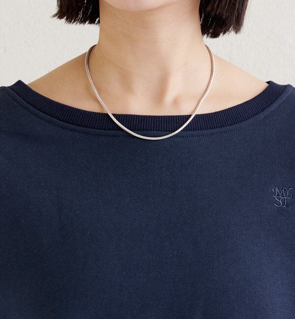  「ポイント刺繍ショートスウェット」|Tシャツ・カットソー|