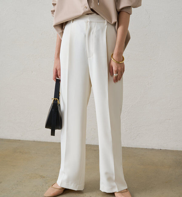  「セミワイドパンツ2」|チノ|アイボリー