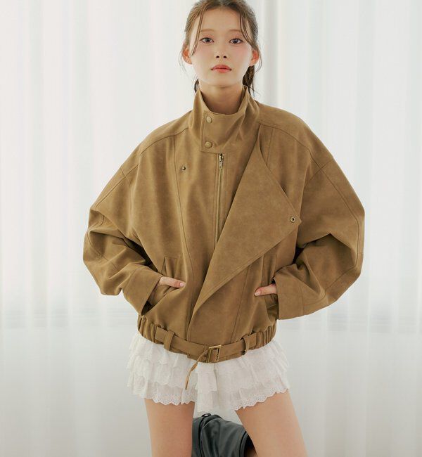  「スタンドカラーレザールーズジャケット」|その他|