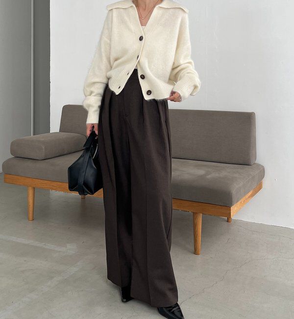  「【上質な着心地】WOOL100ミンクタッチカーディガン」|カーディガン|