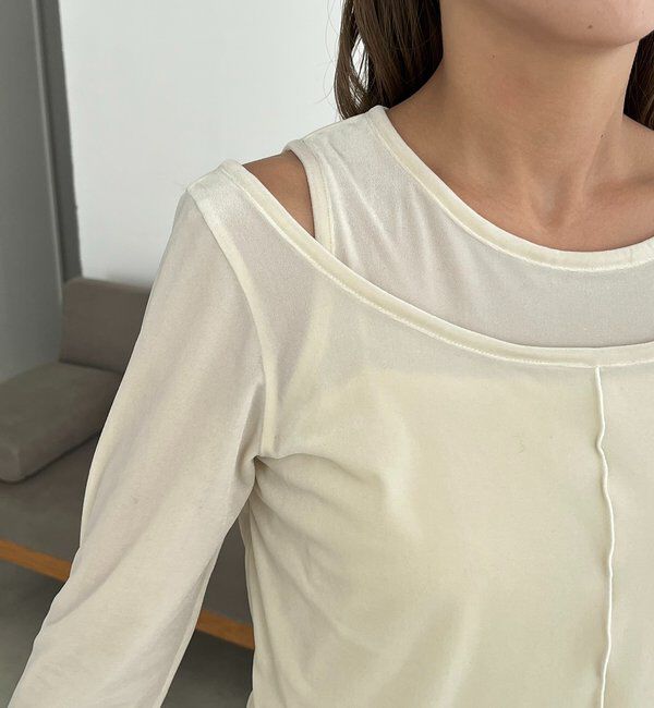  「レイヤードベロアTシャツ」|Tシャツ・カットソー|