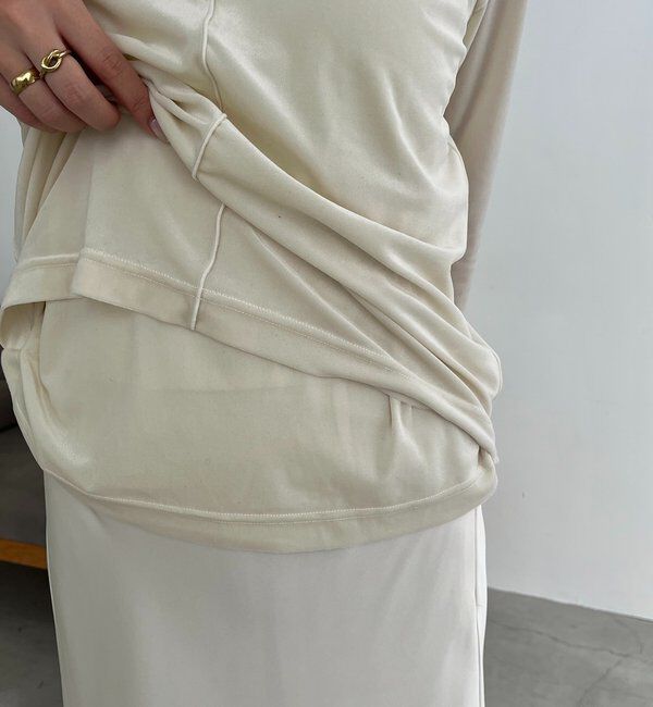  「レイヤードベロアTシャツ」|Tシャツ・カットソー|