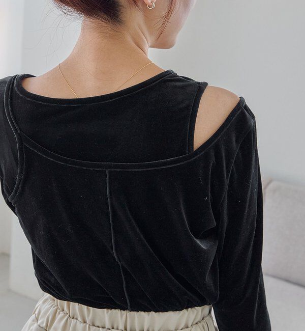  「レイヤードベロアTシャツ」|Tシャツ・カットソー|