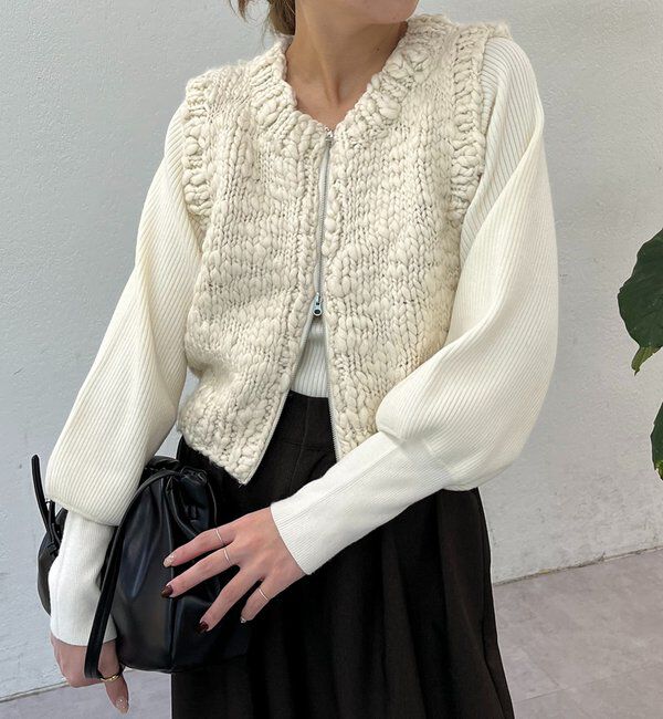  「スクエアパフニット」|ニット・セーター|