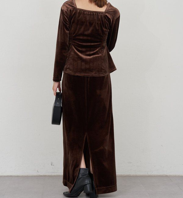  「ベロアペプラムプルオーバー」|Tシャツ・カットソー|