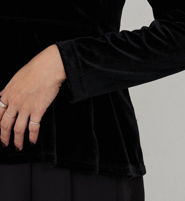  「ベロアペプラムプルオーバー」|Tシャツ・カットソー|