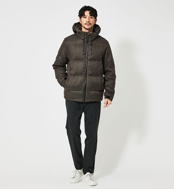 ABAHOUSE「【撥水】700FP ウールライク ダウンジャケット/フードブルゾン」|ダウン|