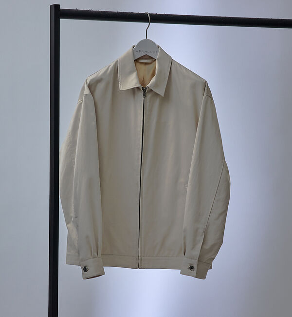 ABAHOUSE「ボクシーシルエット ジップブルゾン」|ブルゾン・スタジャン|アイボリー