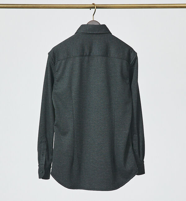 ABAHOUSE「【FLEX SHIRTS】千鳥柄フクレガジャガード ジャージシャツ」|シャツ・ブラウス|