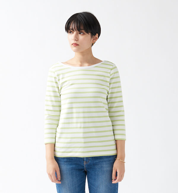 Rouge vif「バックVネック天竺ボーダープルオーバー」|Tシャツ・カットソー|