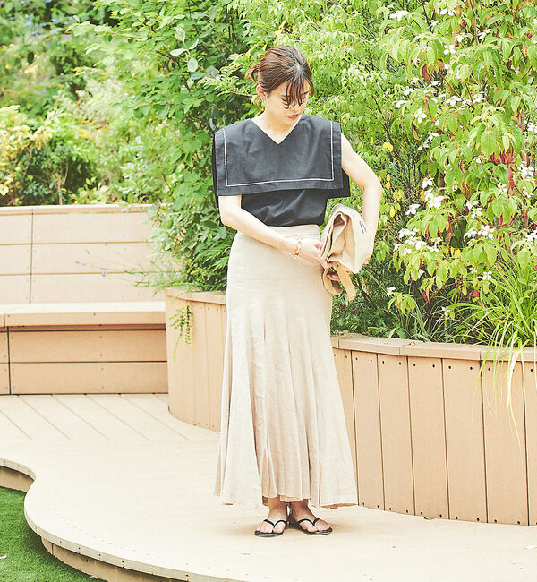 Rouge vif「リネン製品染スカート」|スカート|