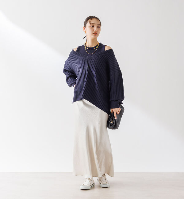 Rouge vif「Vネックリブニット アンサンブル」|ニット・セーター|