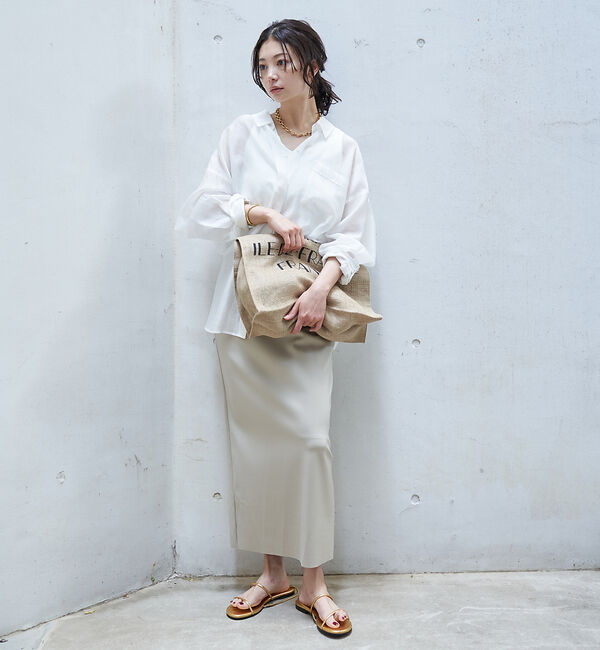 Rouge vif「【4サイズ展開】ストレッチダンボールタイトスカート」|スカート|