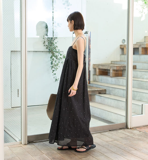 Rouge vif「シルバードット刺繍ワンピース」|ワンピース|