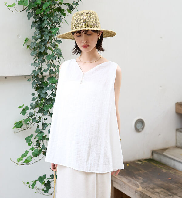 Rouge vif「前後2WAYノースリパールブラウス」|シャツ・ブラウス|