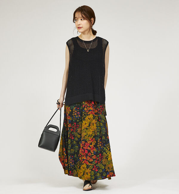 abahouse mavie「メッシュニットノースリプルオーバー」|ニット・セーター|