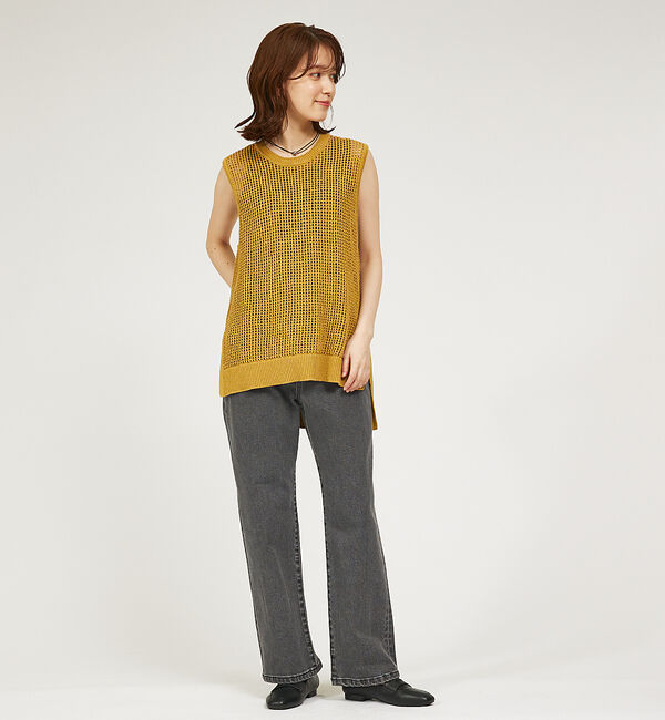 abahouse mavie「メッシュニットノースリプルオーバー」|ニット・セーター|