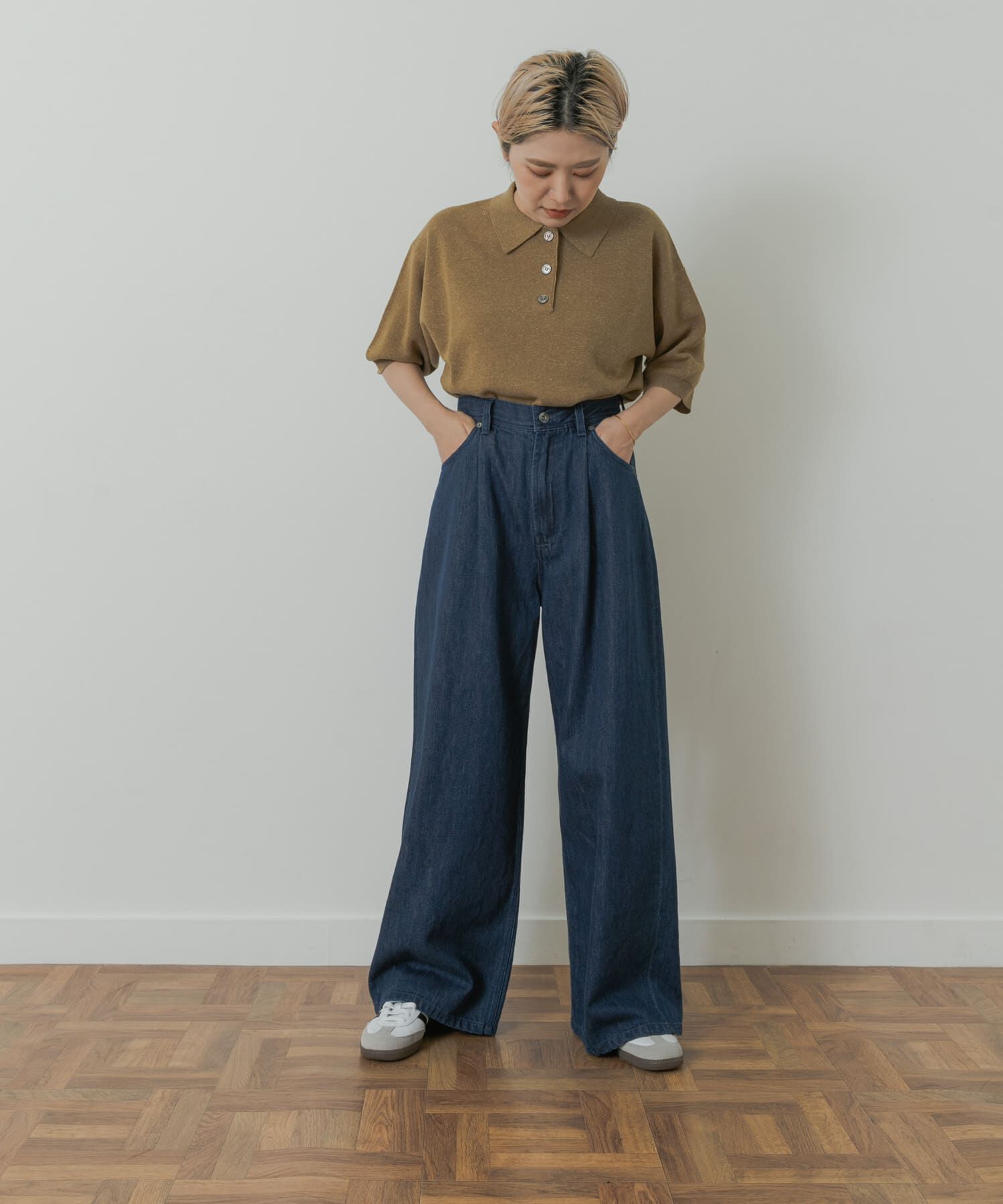 URBAN RESEARCH DOORS「Denim Tuck Wide Pants」|デニム|