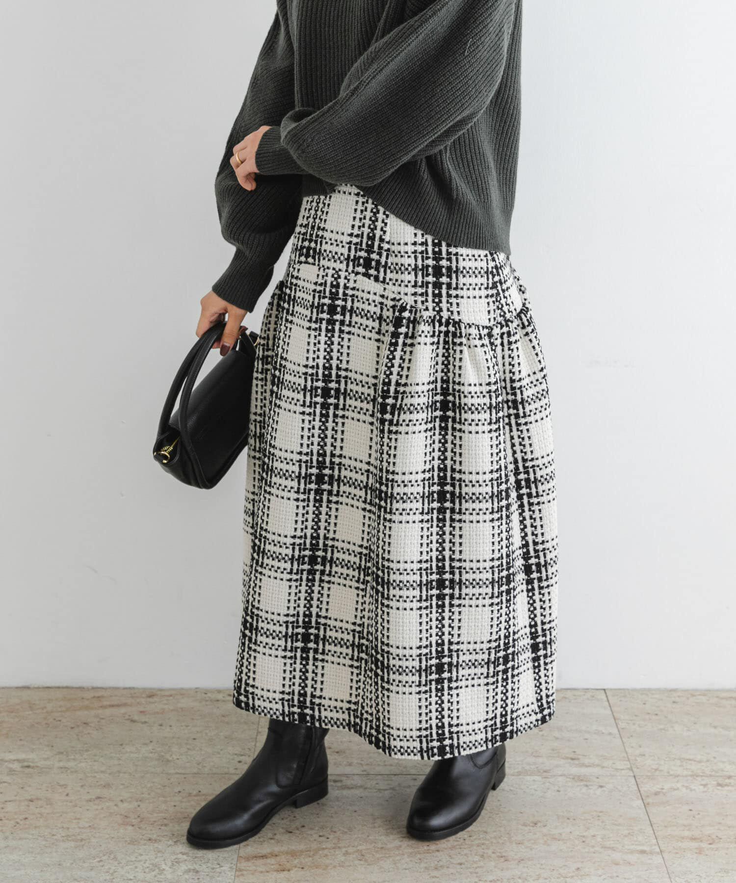 URBAN RESEARCH ROSSO「F by ROSSO　ツイードチェックスカート」|スカート|
