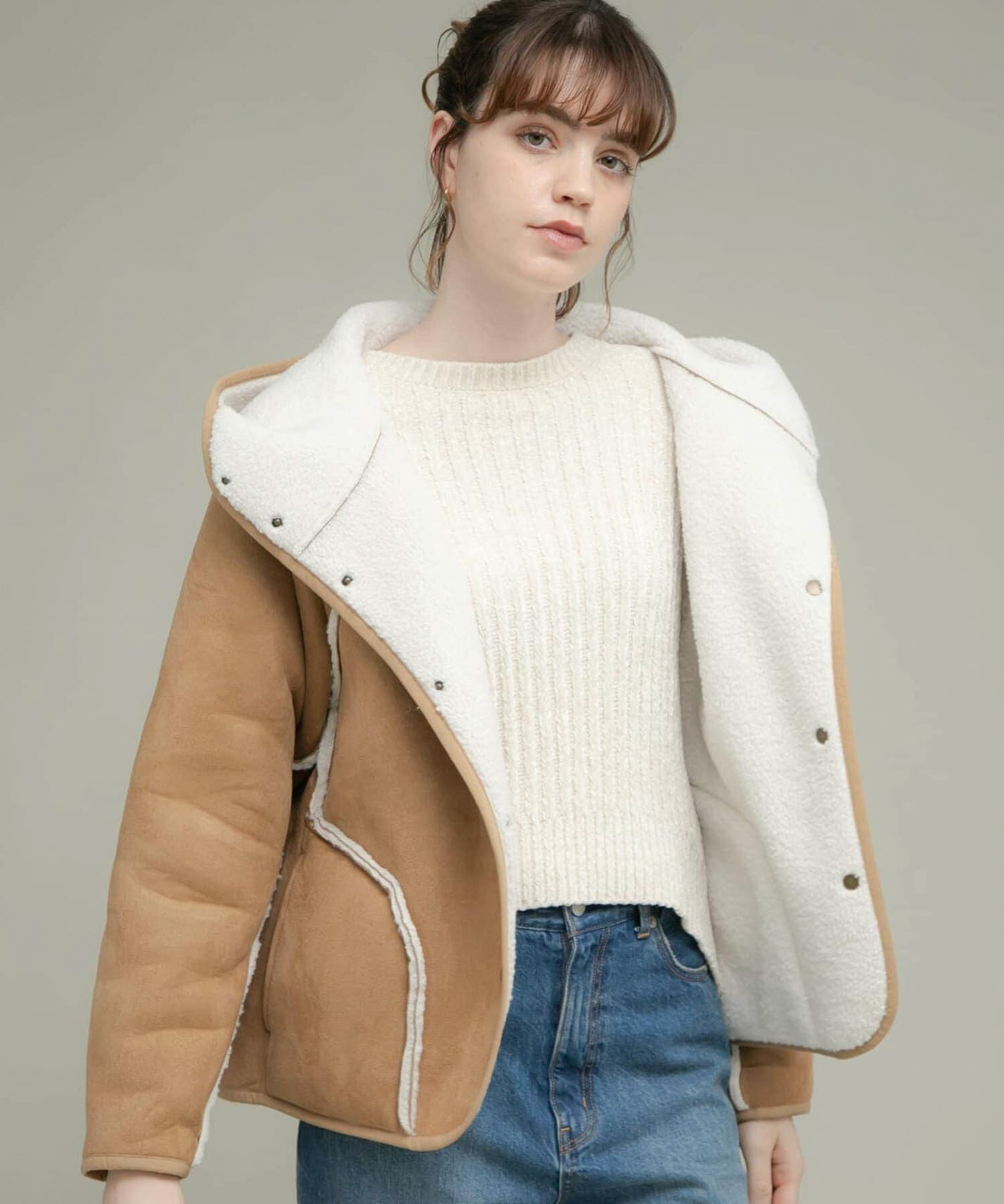 Sonny Label 「ムートンリバーシブルフーディーコート」|その他|オフホワイト