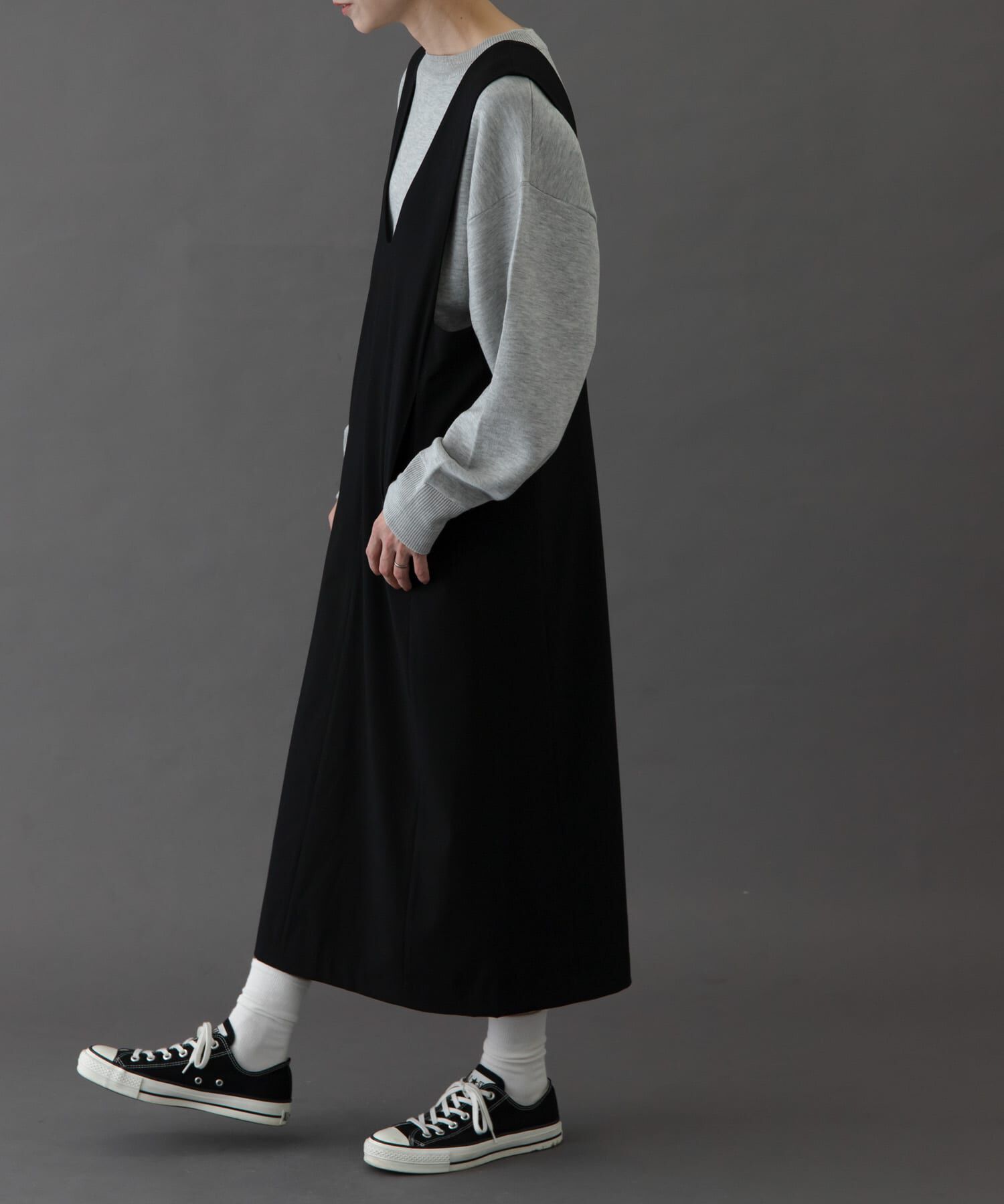 URBAN RESEARCH DOORS「FORK&SPOON　ウールライクジャンパースカート」|ワンピース|