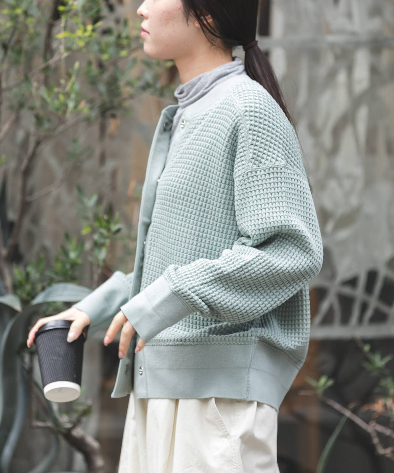 URBAN RESEARCH DOORS「FORK&SPOON　ワッフルカーディガン」|カーディガン|