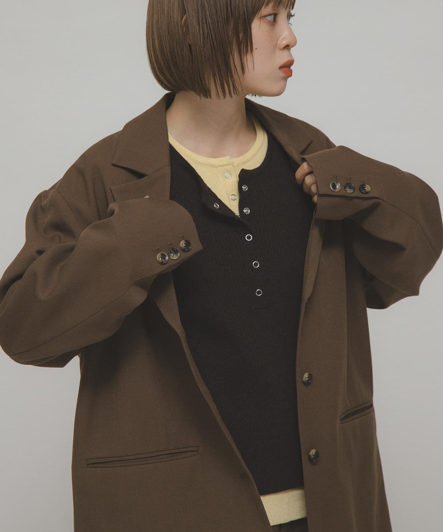  「レイヤードライクヘンリーニット」|ニット・セーター|