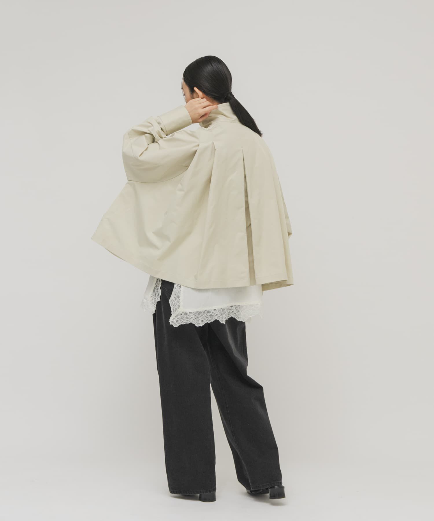  「ステンカラーマントコート」|ステンカラーコート|