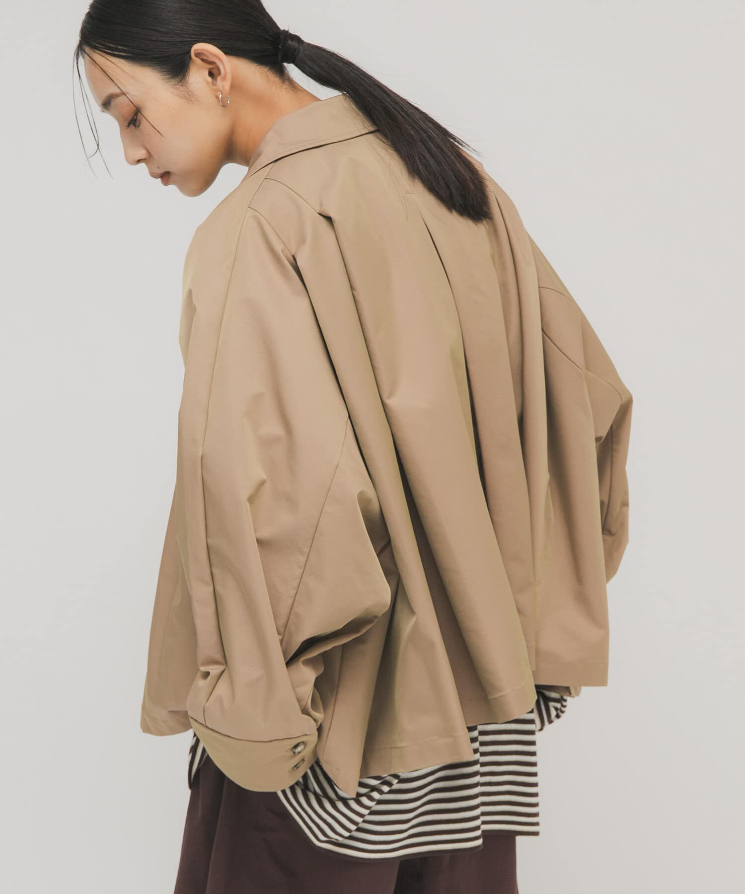  「ステンカラーマントコート」|ステンカラーコート|