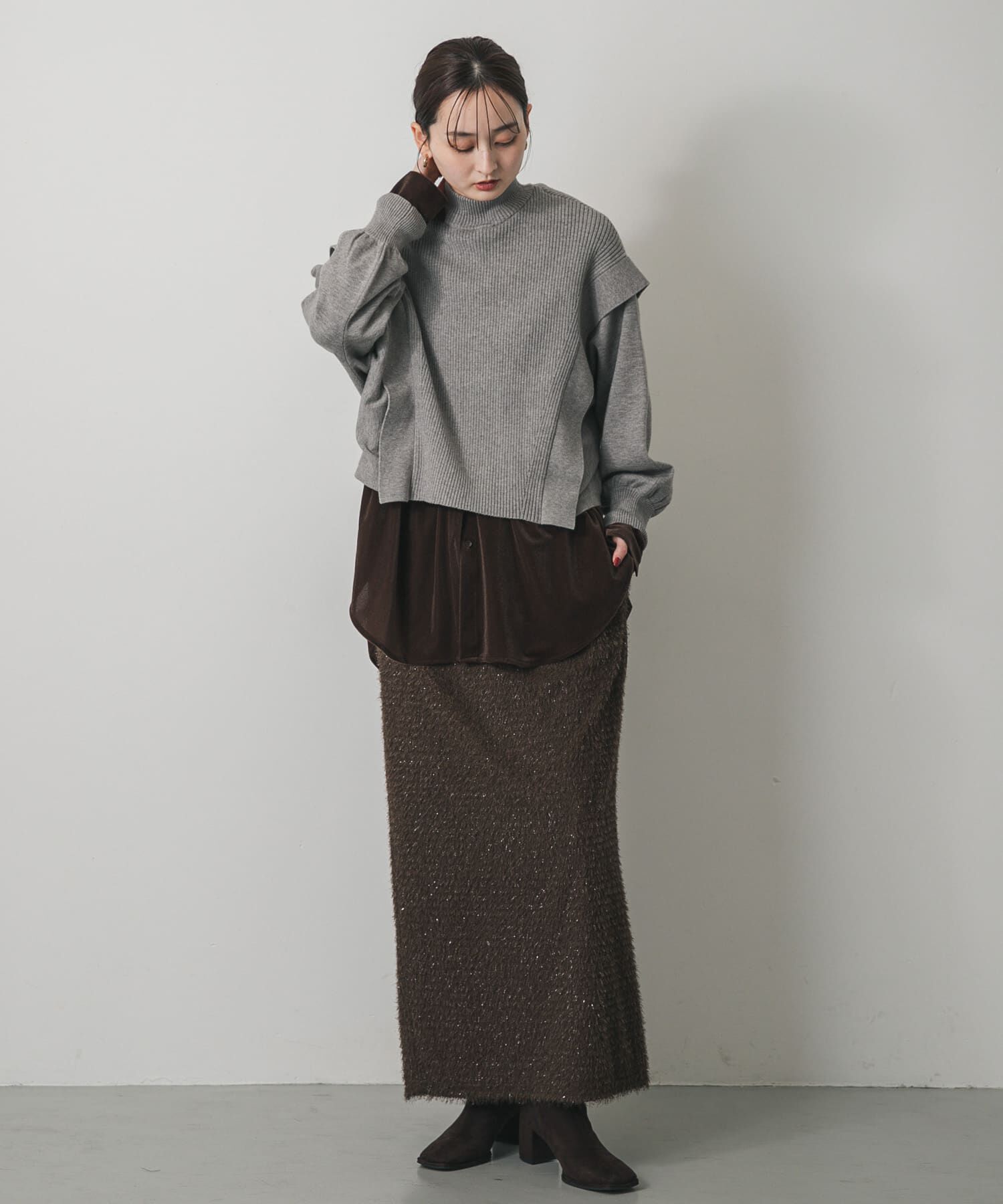 SENSE OF PLACE by URBAN RESEARCH「『一部WEB限定カラー』ストレッチショルダータックセーター」|ニット・セーター|