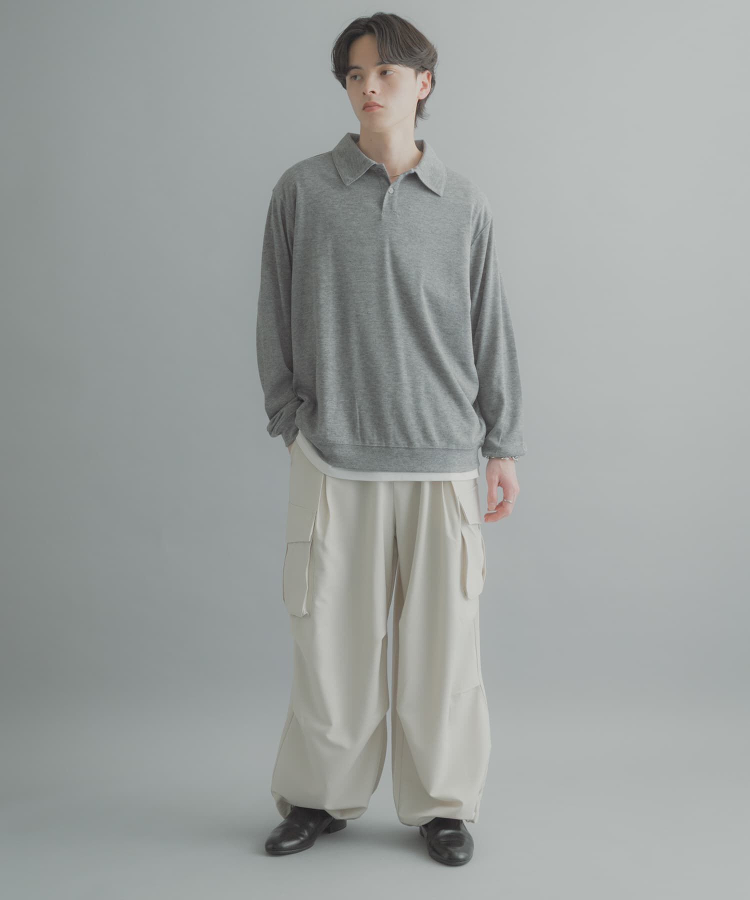 SENSE OF PLACE by URBAN RESEARCH「シアーロングスリーブポロシャツ」|ポロシャツ|