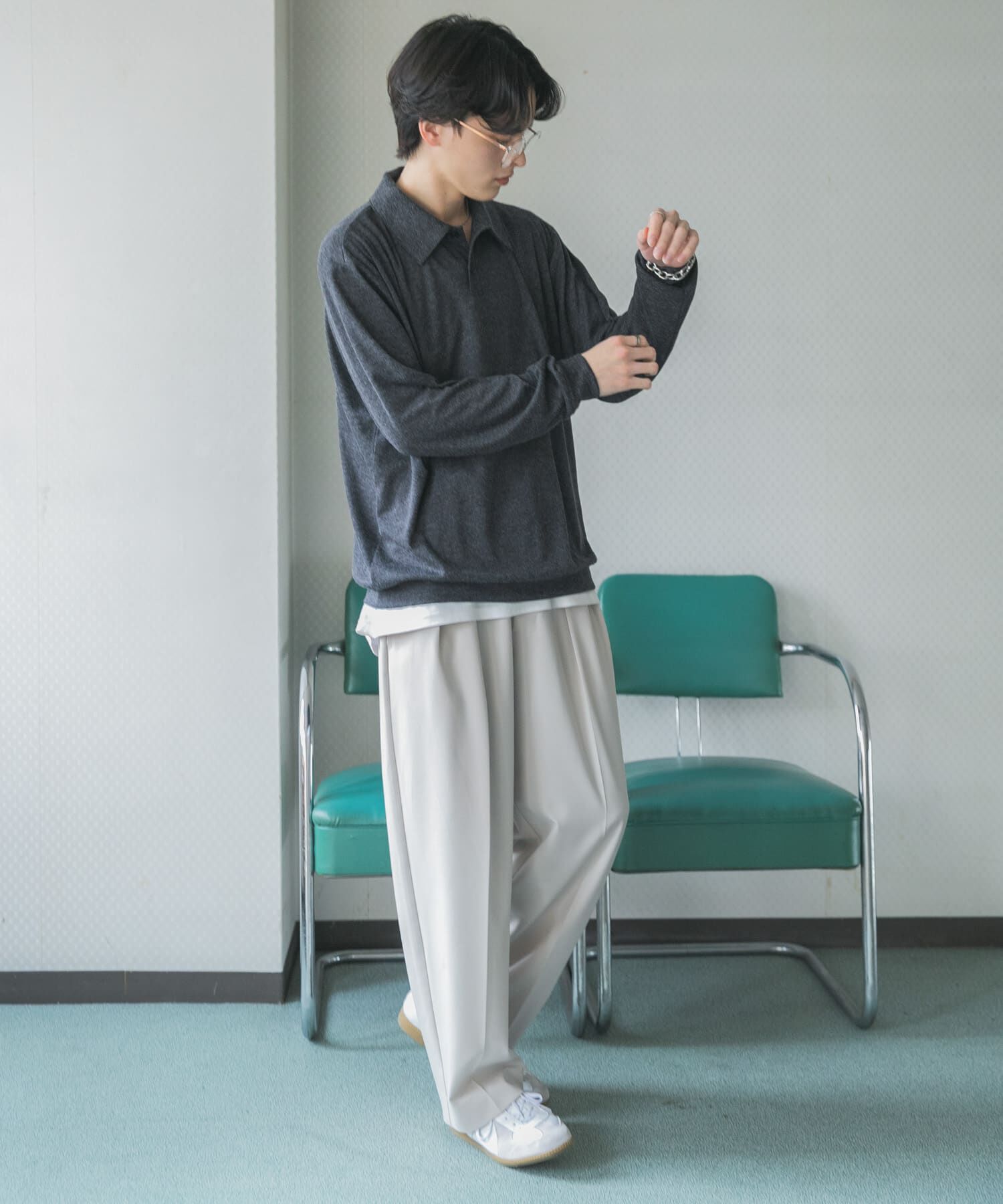 SENSE OF PLACE by URBAN RESEARCH「シアーロングスリーブポロシャツ」|ポロシャツ|