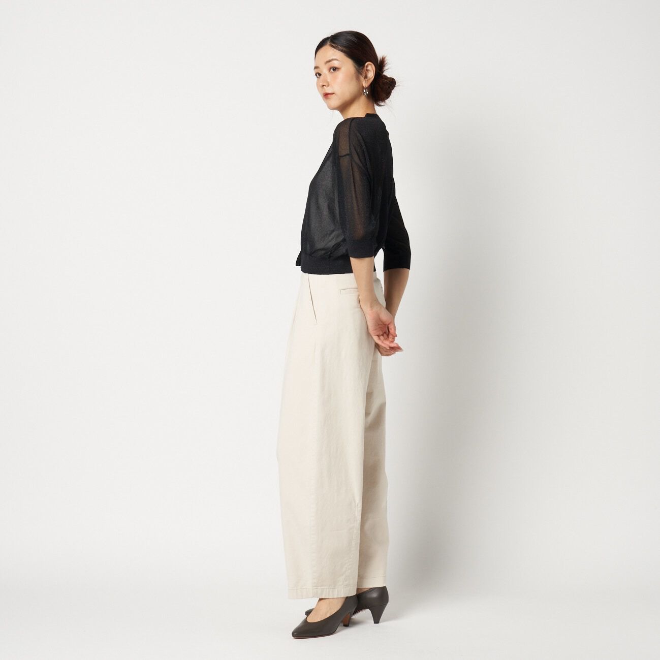  「three dots HALF SLEEVE CARDIGAN」|ニット・セーター|