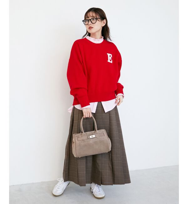  「《手洗い可能》サガラ刺繍クループルオーバー」|ニット・セーター|