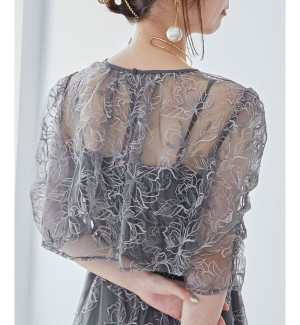  「フラワーエンブロイダリーセットドレス」|ドレス|