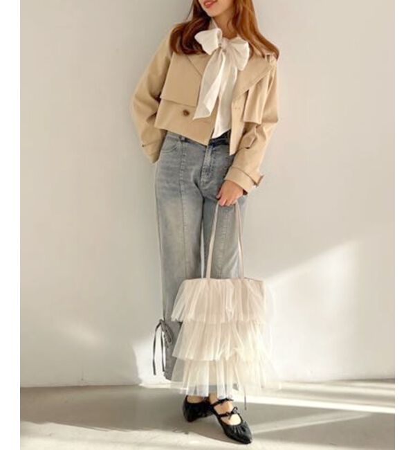 MAJESTICLEGON「チュールティアードトート」|トートバッグ|