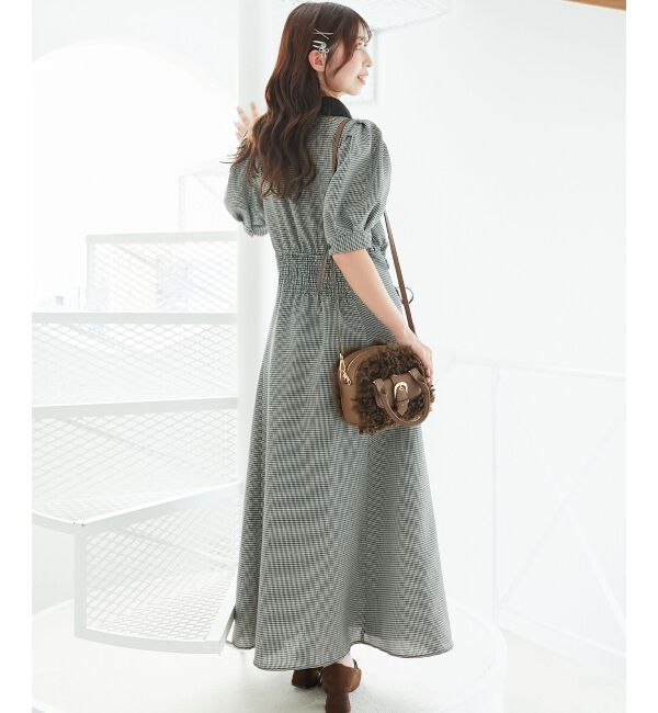  「サイドレースアップシャツワンピース」|ワンピース|