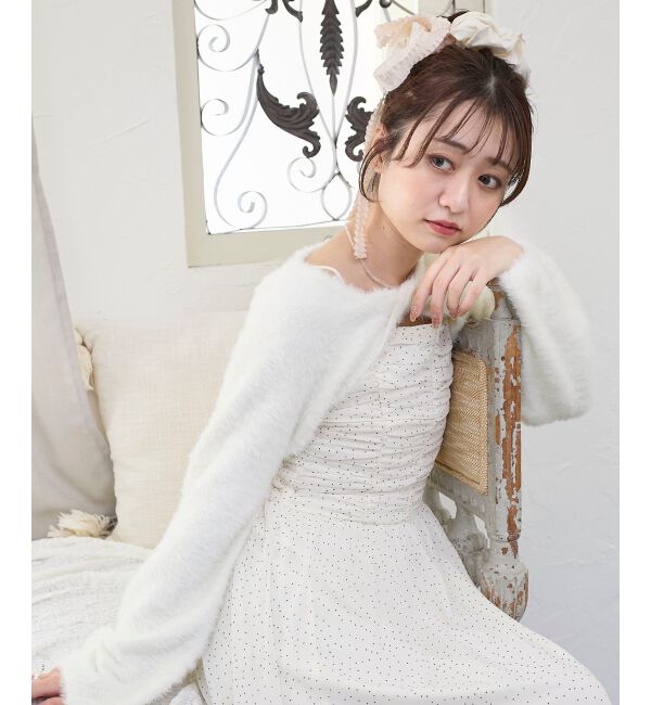  「シャギーボレロ&times;キャミワンピセット」|ワンピース|